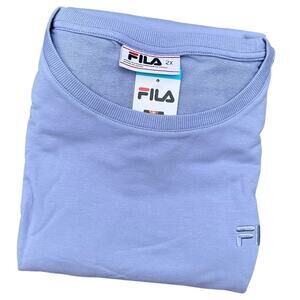 FILA Women's Sweatshirt French Terry Crewneck Side Pockets Size 2X NWT